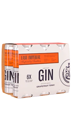 East Imperial London Dry Gin & Grapefruit Tonic 250ml 6pk