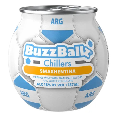 BuzzBallz Smashentina Wine Cocktail SoccerBallz, 187ml, 30 Proof (15% ABV)