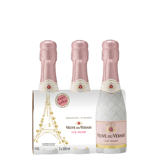 Veuve du Vernay Ice Rose 3 Pack Bottles 200ml