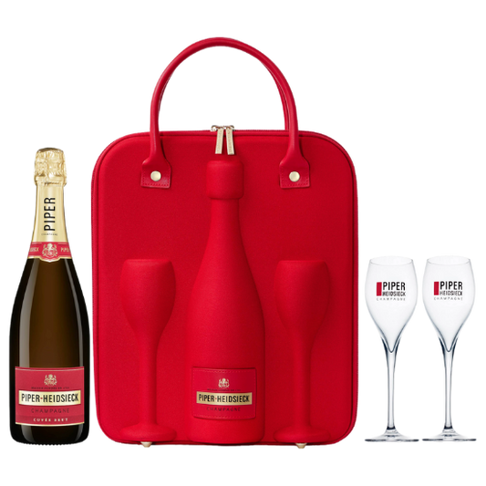 Piper-Heidsieck Cuvée Brut & 2 Flutes Travel Gift Pack 750ml