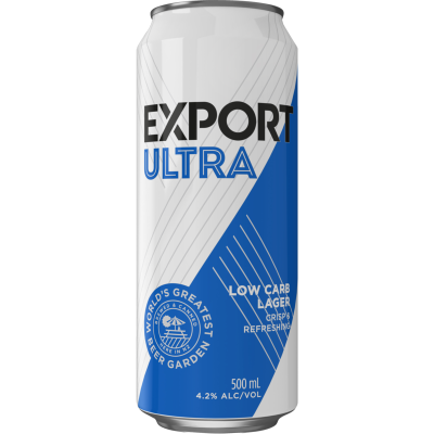 Export Ultra Low Carb Lager 500ml can