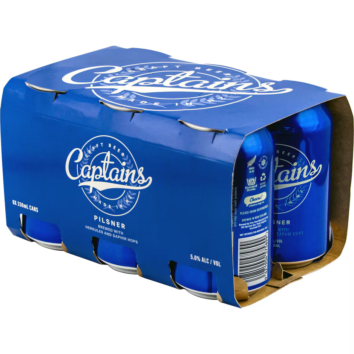 Captains Craft Beer Pilsner Lager 6x330mL