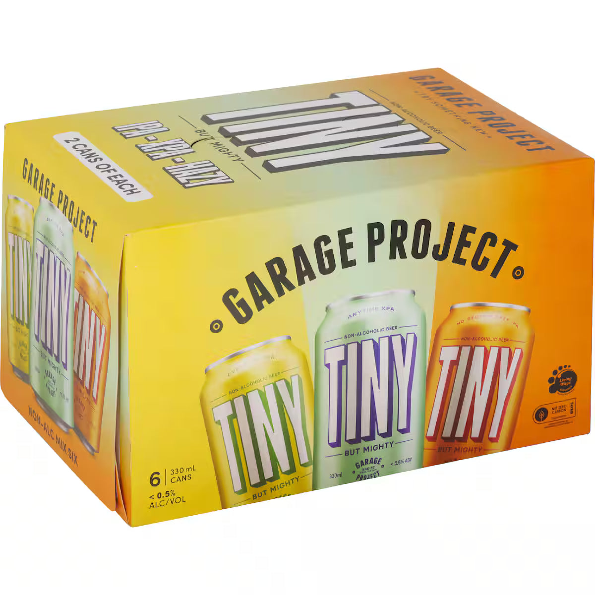 Garage Project Tiny Mix Craft Beer Hazy IPA Non-Alcoholic 6x330mL