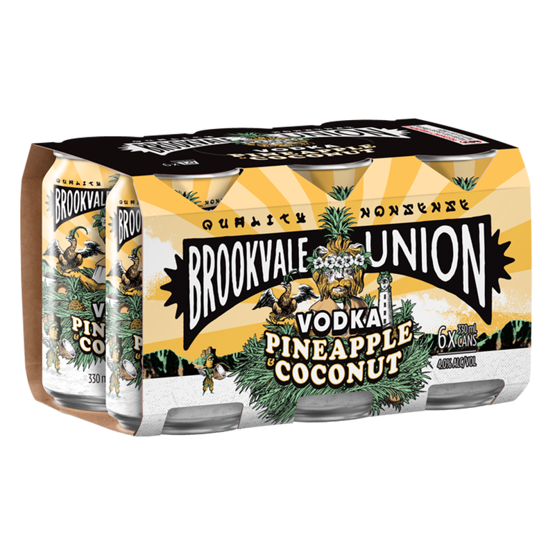 Brookvale Union Vodka Pineapple & Coconut 6 Pack Cans