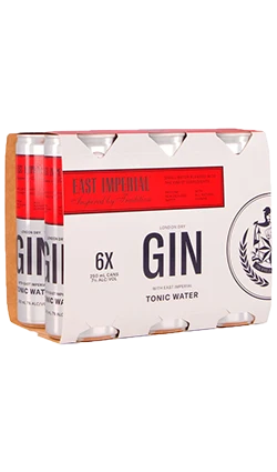 East Imperial London Dry Gin & Tonic 250ml 6pk