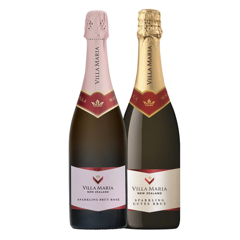 Villa Maria Sparkling Cuvee Brut/Brut Rose Two For $32