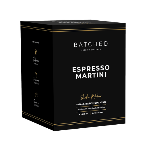 Batched Espresso Martini 6% 4 Pack Cans 240ml