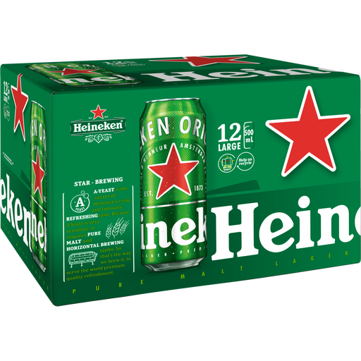 Heineken 12 Pack Cans 500ml