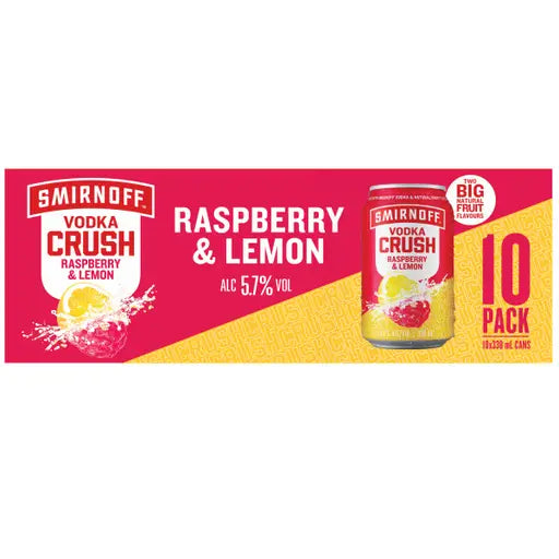 Smirnoff Crush RaspLem 10x330C